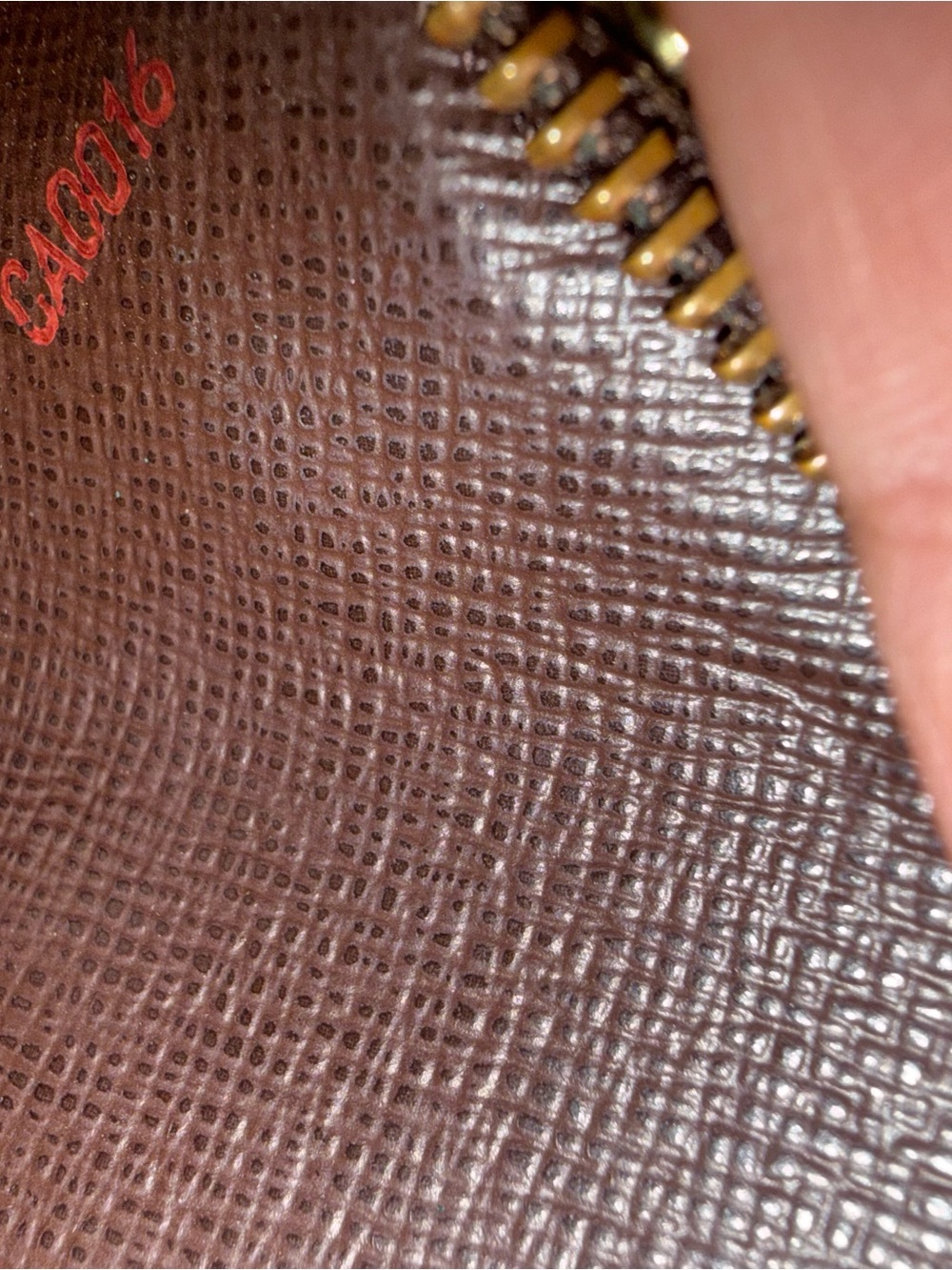 Louis Vuitton Brown Check Gold Chain Crossbody Wallet - Picture 5 of 5